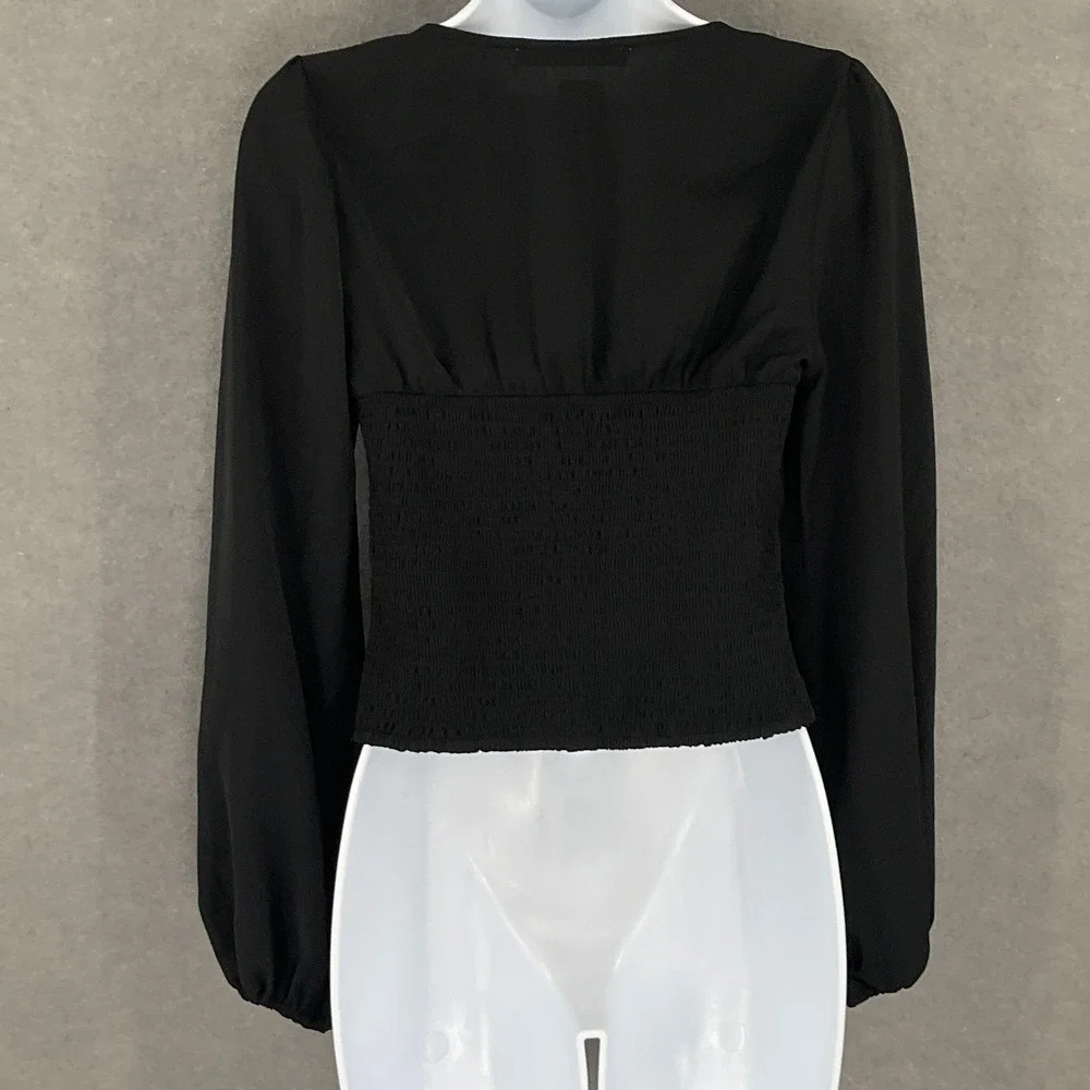 Abercrombie & Fitch Womens Top‎ Small Black Babydoll Sweetheart Neck Whimsigoth